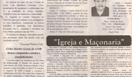 Jornal O ZZé ARLS Caratinga Livre, nº 0922 Ano I - Caratinga, 10 de Dezembro de 1994 - Nº 07