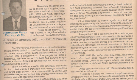 Jornal O ZZé ARLS Caratinga Livre, nº 0922 Ano VI - Caratinga, Dezembro de 1998 - Nº 30