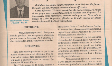 Jornal O ZZé ARLS Caratinga Livre, nº 0922 Ano VI - Caratinga, Março de 1999 - Nº 31