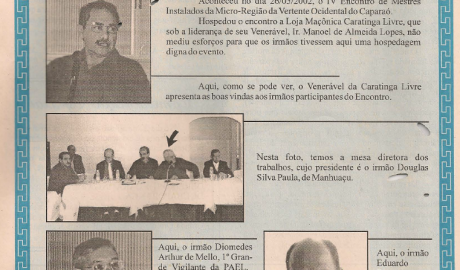 Jornal O ZZé ARLS Caratinga Livre, nº 0922 Ano VIII - Caratinga, Agosto de 2002 - Nº 43