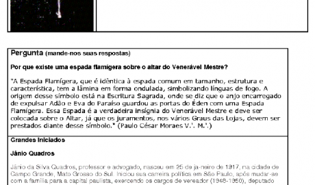 Folha Maçônica - n° 005 - 08 de outubro de 2005 Essa edição foi disponibilizada pelo colaborador da Folha Maçônica Aquilino R. Leal