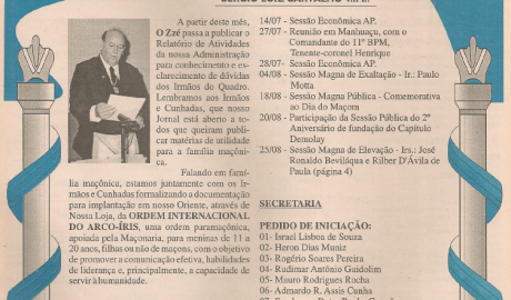 Jornal O ZZé ARLS Caratinga Livre, nº 0922 Ano XI - Caratinga, Outubro de 2005 - Nº 48