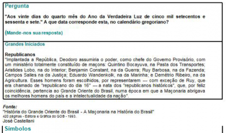 Folha Maçônica - n° 060 - 28 de outubro de 2006 Essa edição foi disponibilizada pelo colaborador da Folha Maçônica Aquilino R. Leal