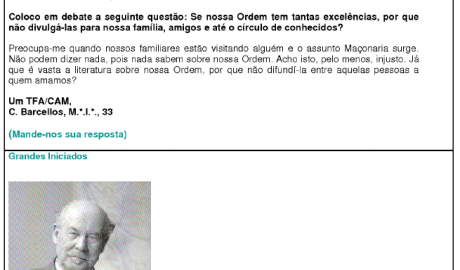 Folha Maçônica - n° 081 - 24 de março de 2007 Essa edição foi disponibilizada pelo colaborador da Folha Maçônica Aquilino R. Leal