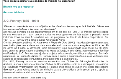 Folha Maçônica - n° 084 - 14 de abril de 2007 Essa edição foi disponibilizada pelo colaborador da Folha Maçônica Aquilino R. Leal