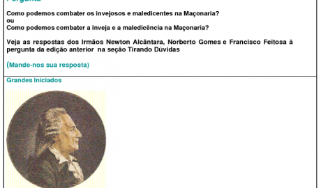 Folha Maçônica - n° 088 - 12 de maio de 2007 Essa edição foi disponibilizada pelo colaborador da Folha Maçônica Aquilino R. Leal