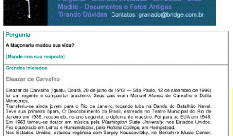 Folha Maçônica - n° 092 - 09 de junho de 2007 Essa edição foi disponibilizada pelo colaborador da Folha Maçônica Aquilino R. Leal