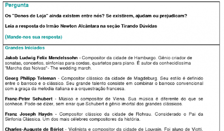 Folha Maçônica - n° 095 - 01 de julho de 2007 Essa edição foi disponibilizada pelo colaborador da Folha Maçônica Aquilino R. Leal