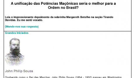 Folha Maçônica - n° 114 - 17 de novembro de 2007 Essa edição foi disponibilizada pelo colaborador da Folha Maçônica Aquilino R. Leal