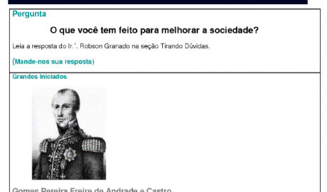 Folha Maçônica - 05 de dezembro de 2008 - Ano 3 - Edição n° 121 Essa edição foi disponibilizada pelo colaborador da Folha Maçônica Aquilino R. Leal