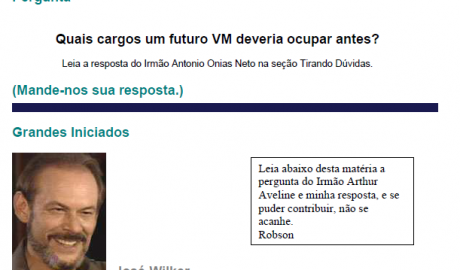 Folha Maçônica - 19 de abril de 2008 - Ano 3 - Edição n° 136 Essa edição foi disponibilizada pelo colaborador da Folha Maçônica Aquilino R. Leal