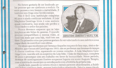 Jornal O ZZé ARLS Caratinga Livre, nº 0922 Ano XV - Caratinga, Agosto de 2008 - Nº 69