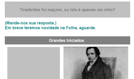 Folha Maçônica - 27 de setembro de 2008 - Ano 3 - Edição n° 159 Essa edição foi disponibilizada pelo colaborador da Folha Maçônica Aquilino R. Leal