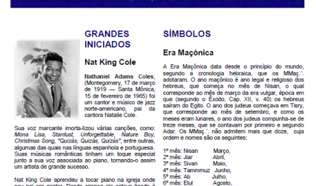 Folha Maçônica - 18 de abril de 2009 - Ano 4 - Edição n° 188 Essa edição foi disponibilizada pelo colaborador da Folha Maçônica Aquilino R. Leal