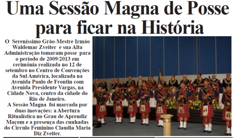 Gazeta do Maçom - Setembro 2009 Jornal da Grande Loja Maçônica do Estado do Rio de Janeiro