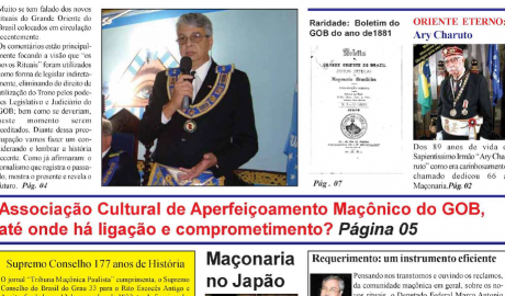 Tribuna Maçônica Paulista Edição Especial - 30 de julho de 2009 Um jornal a serviço da Maçonaria Brasileira