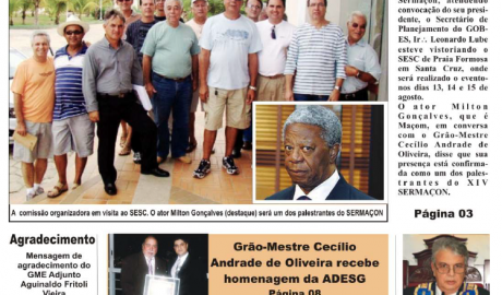 Revista O Malhete - Ed 14 - Março 2010 Ano III - Linhares - ES Informativo Maçônico, Político e Cultural