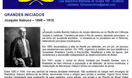 Folha Maçônica - 05 de junho de 2010 - Ano 5 - Edição n° 247 Essa edição foi disponibilizada pelo colaborador da Folha Maçônica Aquilino R. Leal