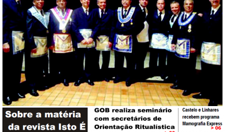 Revista O Malhete - Ed 19 - Setembro 2010 Ano II - Linhares - ES Informativo Maçônico, Político e Cultural
