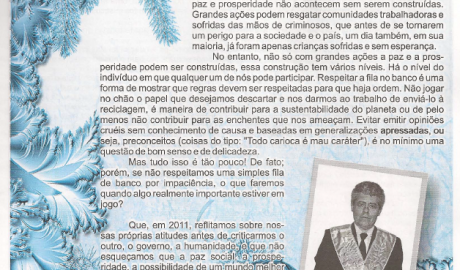 Jornal O ZZé ARLS Caratinga Livre, nº 0922 Ano XVI - Caratinga, Dezembro de 2010 - Nº 82