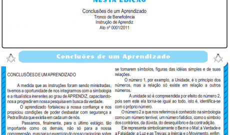 Jornal do Aprendiz - Nº 19 - Janeiro 2011 Ano II - ARLS Amparo da Virtude, 0276 Oriente de Pesqueira PE
