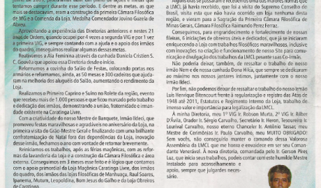 Jornal O ZZé ARLS Caratinga Livre, nº 0922 Ano XVII - Caratinga, Junho de 2011 - Nº 84