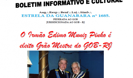 O Pelicano Abril/Maio/Junho de 2011, Nº 24 - Ano 9 Boletim Informativo e Cultural Aug∴ Resp∴ Benf∴ Loj∴ Simb∴ Estrela da Guanabara nº 1685