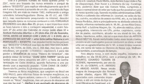 Jornal O ZZé ARLS Caratinga Livre, nº 0922 Ano XVIII - Caratinga, Março de 2012 - Nº 89