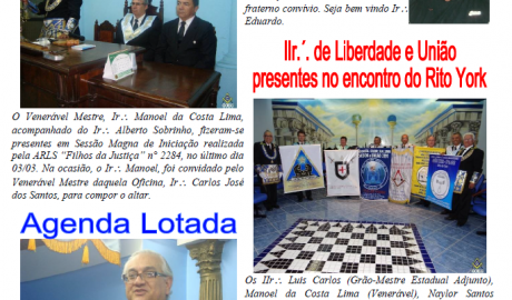 Informe Liberdade Boletim Informativo da ARLS "Liberdade e União" nº 1158 - GOEG/GOB Ano I, Nº 05, Goiânia/GO, Abr/2012