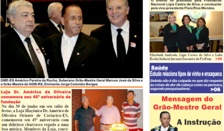 Revista O Malhete - Ed 33 - Julho 2012 Ano IV - Linhares - ES Informativo Maçônico, Político e Cultural