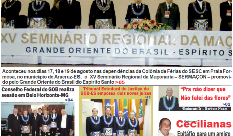 Revista O Malhete - Ed 36 - Agosto 2012 Ano IV - Linhares - ES Informativo Maçônico, Político e Cultural