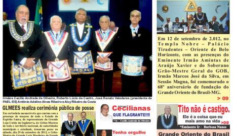 Revista O Malhete - Ed 38 - Outubro 2012 Ano IV - Linhares - ES Informativo Maçônico, Político e Cultural