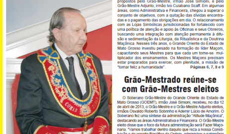 Alavanca - Ano XV- Nº 63 - Mar-Abr/2013 Jornal do Grande Oriente do Estado de Mato Grosso - GOEMT