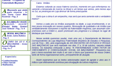 Informativo Chico da Botica - Nº 80 - 30 de junho de 2014 Ano 10 Aug∴ Resp∴ Loj∴ "Francisco Xavier Ferreira de Pesquisas Maçônicas"