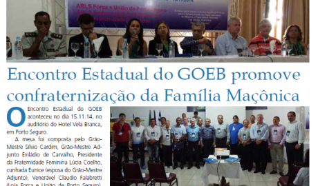 Boletim Oficial GOEB Nº 16 - Novembro/2014 Informativo da Maçonaria da Bahia