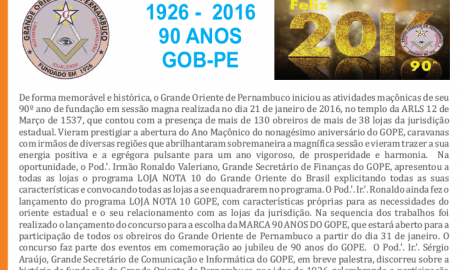 Jornal do Aprendiz - Nº 80 - Fevereiro 2016 Ano VII - ARLS Amparo da Virtude, 0276 Oriente de Pesqueira PE