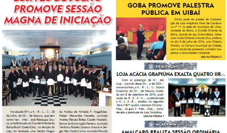 O Compasso - Ano V - n° 22 - Julho e Agosto | 2016 O Jornal do Maçom da Bahia