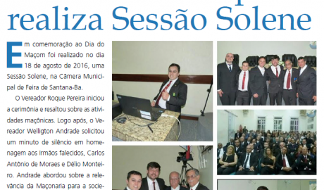 Boletim Oficial GOEB Nº 37 - Agosto/2016 Informativo da Maçonaria da Bahia