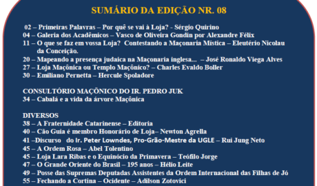ACML News- Nº 08 - 25 de Setembro/2017 Informativo da Academia Catarinense Maçônica de Letras - Florianópolis, SC