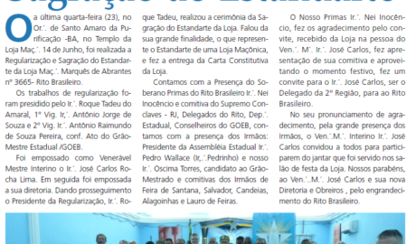 Boletim Oficial GOEB Nº 66 - Janeiro/2019 Informativo da Maçonaria da Bahia