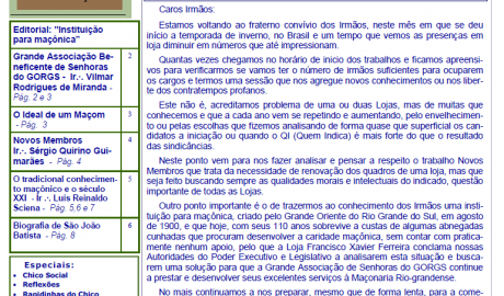 Informativo Chico da Botica - Nº 43 - 30 de junho de 2010 Ano 6 Aug∴ Resp∴ Loj∴ "Francisco Xavier Ferreira de Pesquisas Maçônicas"