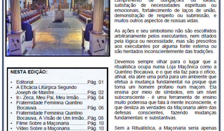 O QUINTINIANO Informativo mensal da A∴R∴B∴L∴S∴ Quintino Bocaiuva, nº 10 Ano I (reeditoração) – Edição n° 3 São Paulo, SP - Março/2021