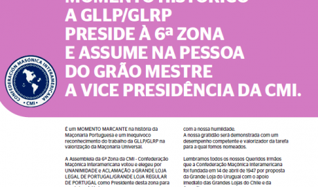 GLLP FlashNews #12 | 24 de abril de 2021 Grande Loja Legal de Portugal Grande Loja Regular de Portugal
