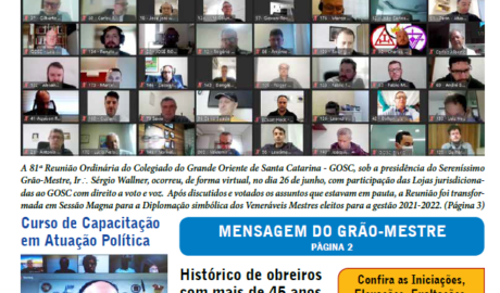O Vigilante Informativo do Grande Oriente de Santa Catarina Ano 25 - Nº 153 - Maio/Junho de 2021