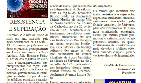 Publicação Mensal da  AMALBA, Academia Maçônica de Letras da Bahia, Ano VI, Julho 2021, Número 54