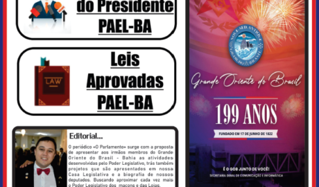 O Parlamento PAEL-BA N.º 03 - Junho de 2021 Informativo da Poderosa Assembleia Estadual Legislativa do Estado da Bahia - PAEL BA