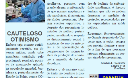 Publicação Mensal da  AMALBA, Academia Maçônica de Letras da Bahia, Ano VI, Outubro 2021, Número 57