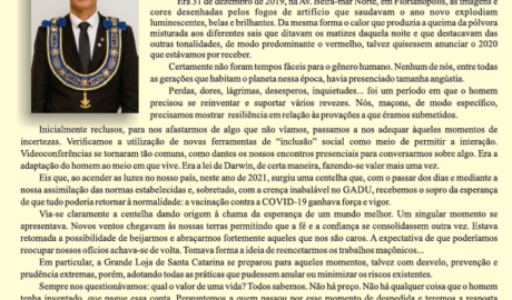Chama Orgão de divulgação da Grande Loja de Santa Catarina - GLSC Ano XIII - N.º 51 - Novembro/2021