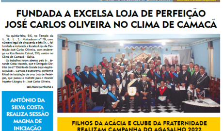 O Compasso - Ano XI - n° 53 - Junho | 2022 O Jornal do Maçom da Bahia