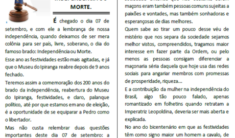 Bode News Uma Publicação da ARLS Genesis 2843 - Oriente de São Paulo 05/09/2022 - Edição N.º 29 - Ano 2022